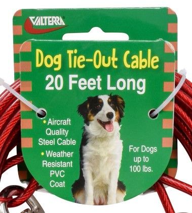 Tie-out Cable 20FT, Carded
